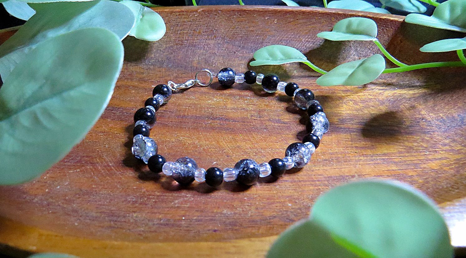Bracelet black (glass)